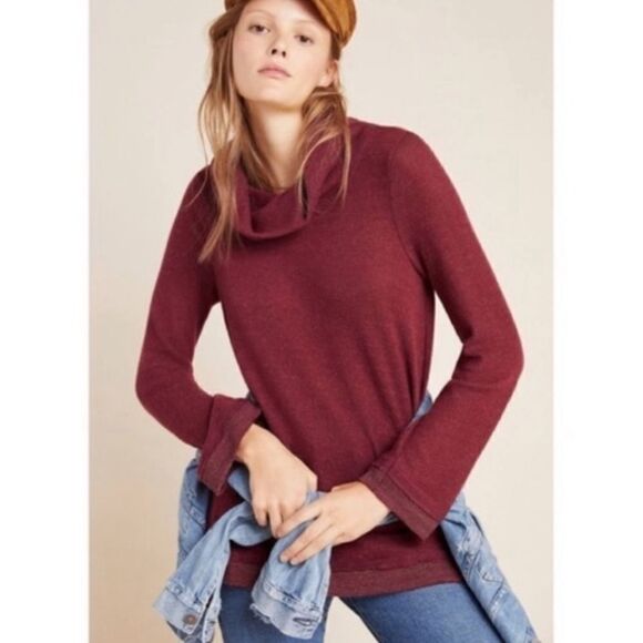 Anthro Maeve Vanna oversized cowl neck long sleeve sweater XS - Picture 5 of 5